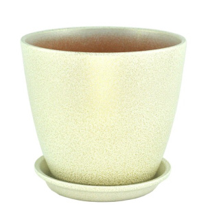 Горшок Глянец бутон мет.бел/зол.18см 3.2л купить