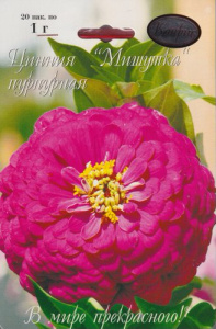 Цинния Мишутка Пурпурная/1шт купить