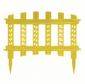 Забор декор. Палисадник желтый  l=3m, h=32cm 8 секций купить