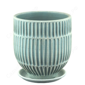 Горшок Ритм бирюза овал d18h19см 3.5л купить