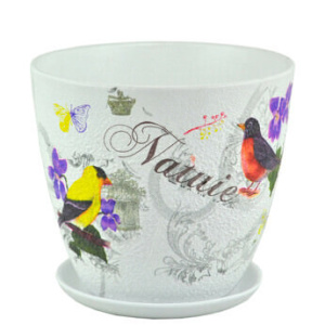 Горшок Декупаж бутон (102) 3 из 3-х 18см  купить