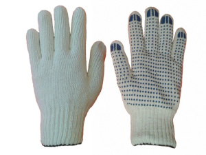 Перчатки х/б 10кл. ЛЮКС с ПВХ 1 пара купить