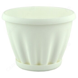 Горшок Знатный  2л с подд. (белый)  купить