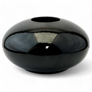 Ваза Глянец эллипс черная d18h10см купить