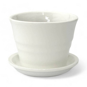 Горшок колибри Глянец бел. 0.35л 10.5см купить