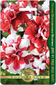 Петуния Дуо F1 Ред энд Вайт махр.многоцв. купить