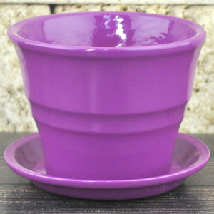 Горшок Колибри Глянец лиловый 10.5см 0.35л купить