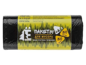 Мешки 30л д/мусора Е-Ромашка черные 30шт ЕЛР 30/30/35 купить