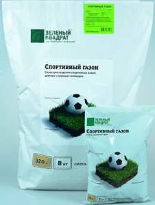 Газон СПОРТИВНЫЙ Зеленый квадрат 1кг купить