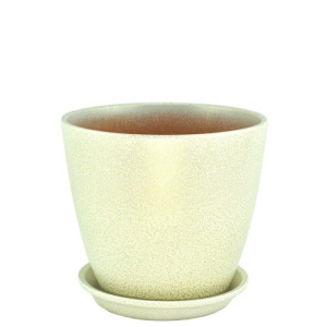 Горшок Глянец бутон мет.бел/зол.1л 12см 0.9л купить