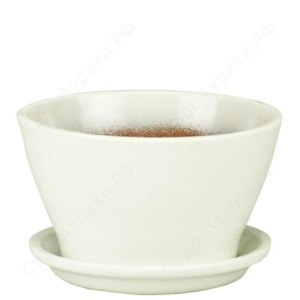 Горшок Беллита Глянец белый 12см 0.45л купить