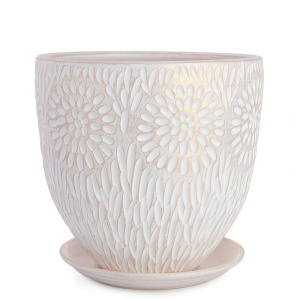 Горшок Астра бутон бел/жемч.  7.5л 24см купить