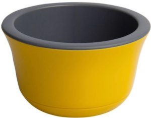 Кашпо Омега 5.3л медовый-антрацит d26 h16 купить