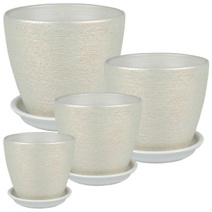 Горшок бутон Кассандра жемчуг 0.5л d12 h10 1 из 4-х купить