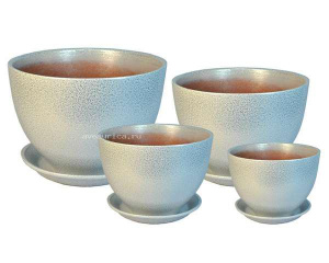 Венеция Глянец мет.бел-сер. комплект  из 4-х купить