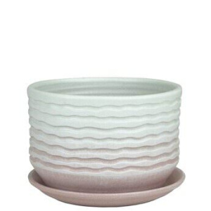 Горшок Зефир плошка мята/роз 17см  купить