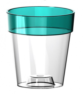 Кашпо Протея 1.4л прозрачный-бирюза купить