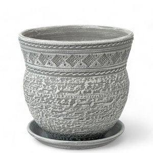 Горшок Кружева серые лара 4л d20h19см купить