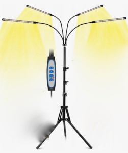 Фитосветильник 40Вт 4 лампы д/рассады с таймером на подст. полный спектр FS404RR   купить