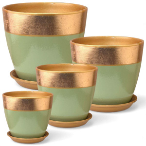 Горшок Поталь бутон валенсия малахит  4 из 4-х 21см 5.4л  купить