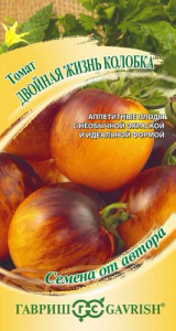 Томат Двойная жизнь колобка (пурпурно-янтарный биколор)  купить