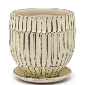 Горшок Ритм белый овал d18h19см 3.5л купить