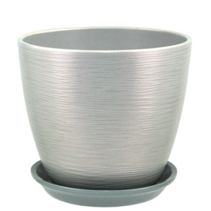 Горшок Перламутр бутон серый 18см 3.8л купить