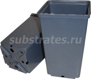 Горшок 2.1л 12*12*19,5 квадр. литьё Роза купить