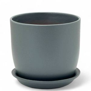 Горшок Глянец верона мат.серый темн.15см купить