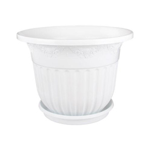 Горшок кашпо ЛОЗАННА 1,5л с поддоном белый М1610 купить