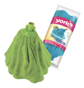 Насадка МОП "ЮБОЧКА" для швабры, еврорезьба, микрофибра, 24см, 93г, YORK, 77060 купить