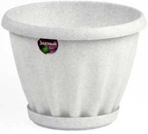 Горшок Знатный  1л с подд. (белый)  купить