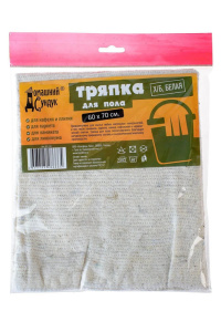 Тряпка д/пола х/б белая оверл. в инд. уп.60*70 дс-155 купить