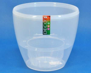 Кашпо DECO TWIN 4л прозр.  купить