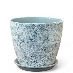 Горшок Роспись бутон яшма серый 1.7л 15см купить