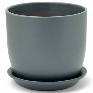 Горшок Глянец верона мат.серый темн.18см купить