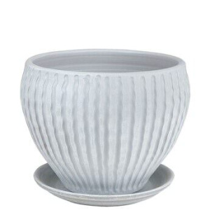 Горшок Мане классик бел./сер. 20см 3.5л купить