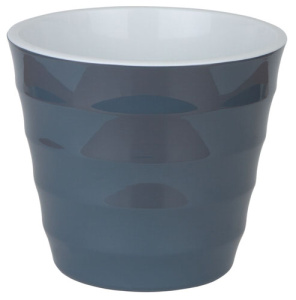 Кашпо Лаура 1.4л  антрацит-бел d14 h13 купить
