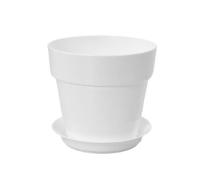 Кашпо Протея 0.7л с подд белый d11.5 h10 купить