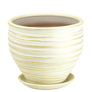 Горшок Модерн классика бел./зол. 19см 3л купить