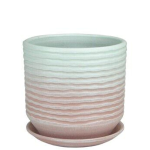 Горшок Зефир цилиндр мята/роз 18см  купить
