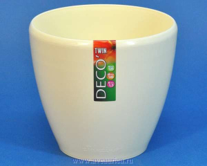 Кашпо DECO TWIN 1.5л крем купить