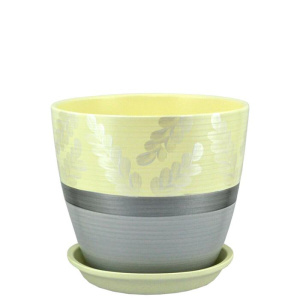 Горшок Роспись бутон дижон желт. 1л 12см  купить