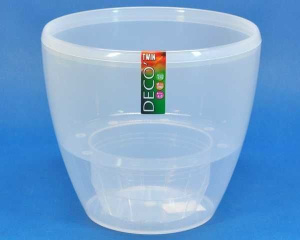 Кашпо DECO TWIN 5,8л прозр. купить