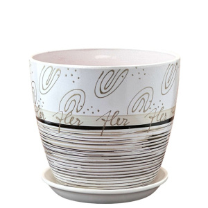 Горшок Роспись бутон полоски флер 1.7л 2 из 3х 15см купить