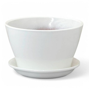 Горшок Беллита Глянец белый 12см 0.45л купить