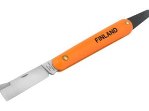 Нож прививочный с язычком/д отгиба коры и прямым лезвием нерж.(1454) купить