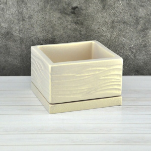 Волна бежевый кубик низкий 12*12/h9см купить