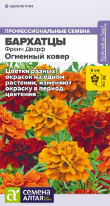 Бархатцы Френч Дварф Огненный ковер  купить