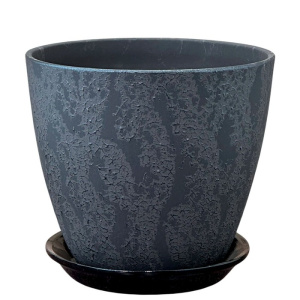 Горшок Роспись бутон шелк графит 3.2л 18см купить